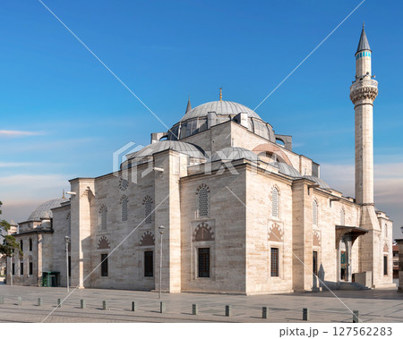 The Selimiye Mosque, a 16th-century Ottoman landmark in the city of Konya, Turkey. The Selimiye Mosque, a 16th-century Ottoman landmark in the city of Konya, Turkey. 127562283