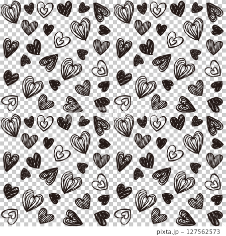 Handwritten heart seamless pattern Handwritten heart seamless pattern 127562573