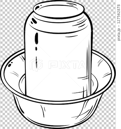 Tea Pair  Outline Illustration 127562878