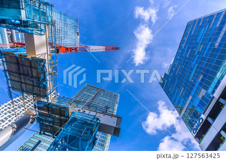 日本の東京都市景観 新橋脚が出現！。完全消滅…さよなら渋谷駅西口。中央のビルも完全に解体…＝21日 127563425