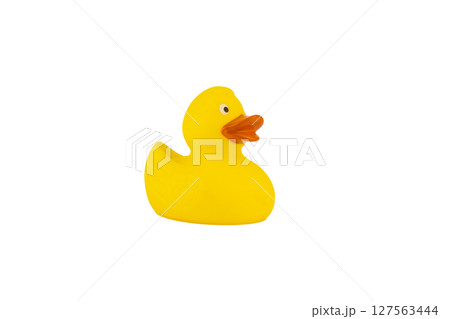 Kids Rubber Bathing Toy On Isolated Background Kids Rubber Bathing Toy On Isolated Background 127563444