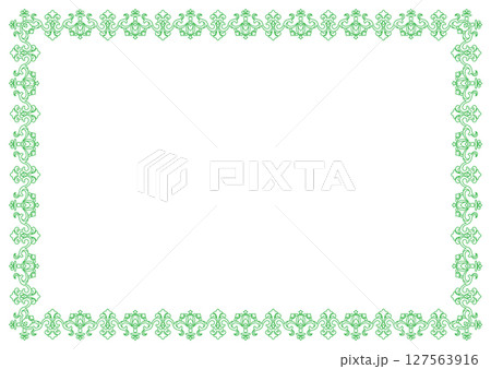 Decorative rectangular frame. Template for decoration, decoration and design, postcards, photos, social networks 127563916