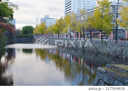 和歌山城堀端の景色 127564638