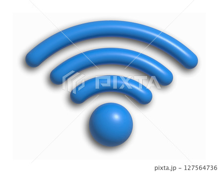 Three-dimensional Wi-Fi icon. 3d icons for websites, applications and creative ideas 127564736