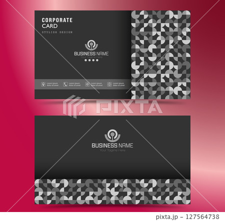 Business card. Double-sided business card design. Corporate and individual corporate style template Business card. Double-sided business card design. Corporate and individual corporate style template 127564738