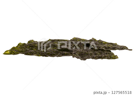 Seaweed sheets on white background korean Seaweed sheets on white background korean 127565518
