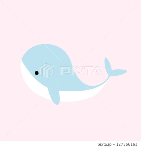Adorable cartoon blue whale illustration on a pale pink background, ideal for kids designs, nursery prints, and sea-themed decor. Adorable cartoon blue whale illustration on a pale pink background, ideal for kids designs, nursery prints, and sea-themed decor. 127566163