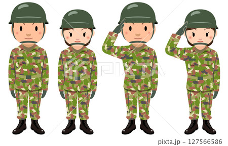 自衛隊 男性と女性自衛官のイラスト 自衛隊 男性と女性自衛官のイラスト 127566586