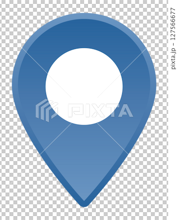 Illustration material: Map pin vector 3D blue pin point. pin locatio 127566677