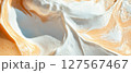 A seamless pattern showcasing the rich and thick texture of heavy cream, ideal for cooking. 127567467