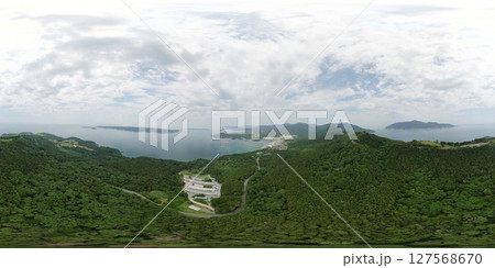 初夏の牡鹿町 空撮 VR 初夏の牡鹿町 空撮 VR 127568670