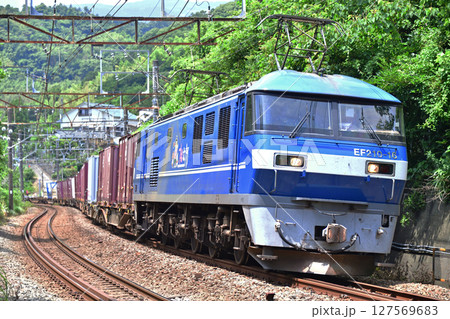 東海道本線　根府川－早川　JR貨物　EF210-16（岡山） 127569683