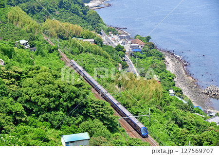 東海道本線 根府川-真鶴 伊豆急行 2100系 R-5編成 ロイヤルエクスプレス 東海道本線 根府川-真鶴 伊豆急行 2100系 R-5編成 ロイヤルエクスプレス 127569707