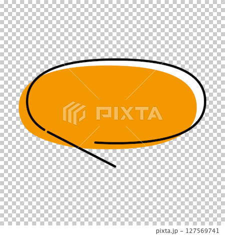 簡單的語音氣泡圖，水平，橢圓形 127569741