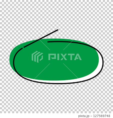 シンプルな吹き出しのイラスト　横長　楕円形 127569748