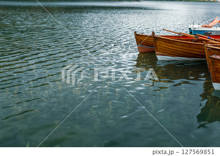 Wooden Boats Moored 127569851