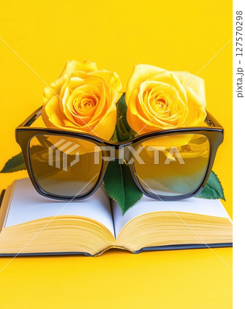 Yellow Roses Sunglasses Book Summer Reading Glasses Yellow Flowers Joy Fun Chic Hope Style Retro 127570298