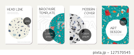Note book cover design. Terrazzo abstract 127570545