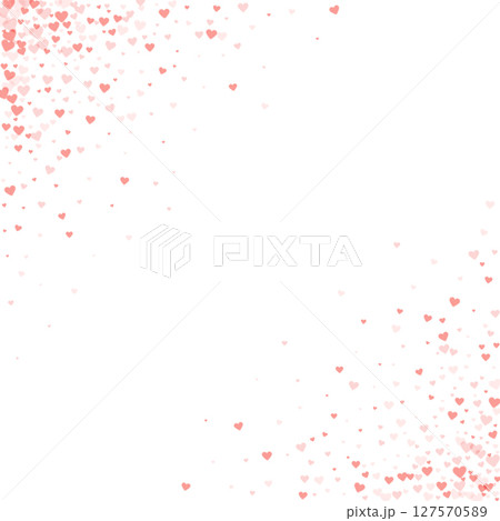 Red hearts scattered on white background. Red hearts scattered on white background. 127570589