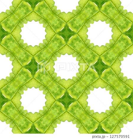 Summer exotic seamless border. Green mind-blowing 127570591