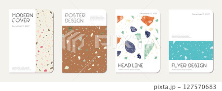 Note book cover design. Terrazzo abstract 127570683