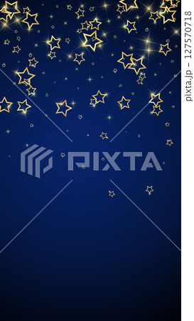 Gold sparkling star confetti. 127570718