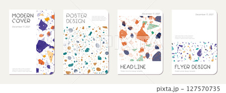 Notebook cover design. Terrazzo abstract Notebook cover design. Terrazzo abstract 127570735