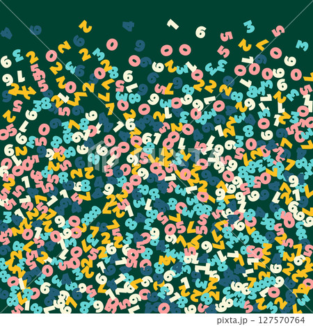 Scattered letters of latin alphabet. Colorful 127570764