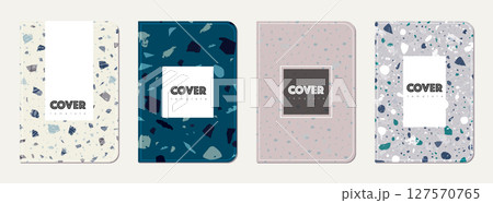 Note book cover design. Terrazzo abstract 127570765