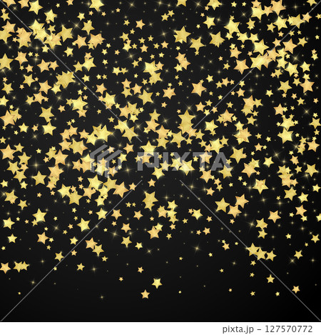 Magic stars vector overlay.  Gold stars scattered 127570772