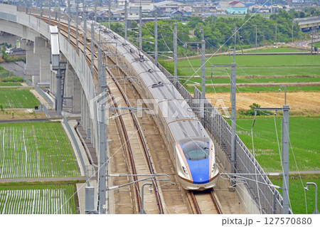 北陸新幹線 福井-越前たけふ JR東日本 E7系 F30編成(長野) かがやき はくたか つるぎ 北陸新幹線 福井-越前たけふ JR東日本 E7系 F30編成(長野) かがやき はくたか つるぎ 127570880