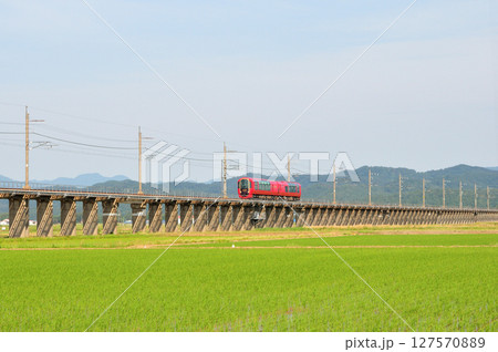 北越急行ほくほく線　犀潟－くびき　えちごトキめき鉄道　ET122-1000系　雪月花 127570889