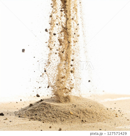 Falling Sand on White Background Falling Sand on White Background 127571429