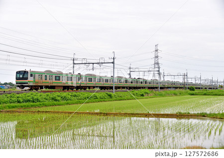 東北本線 東鷲宮-栗橋 JR東日本 E231系1000番台 S-01編成(国府津) 東北本線 東鷲宮-栗橋 JR東日本 E231系1000番台 S-01編成(国府津) 127572686