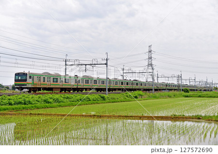 東北本線 東鷲宮-栗橋 JR東日本 E231系1000番台 S-11編成(国府津) 東北本線 東鷲宮-栗橋 JR東日本 E231系1000番台 S-11編成(国府津) 127572690