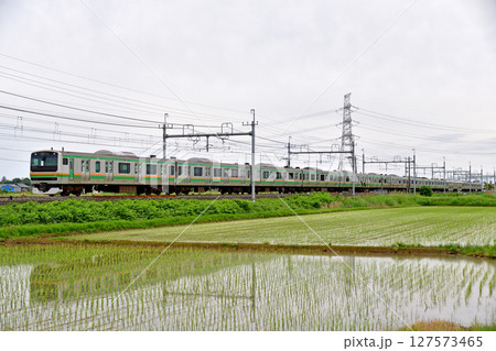 東北本線　東鷲宮－栗橋　JR東日本　E231系1000番台　S-24編成（国府津） 127573465