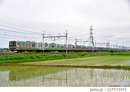 東北本線　東鷲宮－栗橋　JR東日本　E231系1000番台　U12編成（小山） 127573471