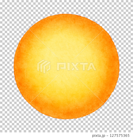 Watercolor illustration of midsummer sun 127575365