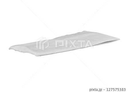 Tissue paper on white background single Tissue paper on white background single 127575383