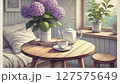 紫陽花のある部屋 127575649