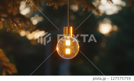 Illumination: A Single Hanging Lightbulb 127575759