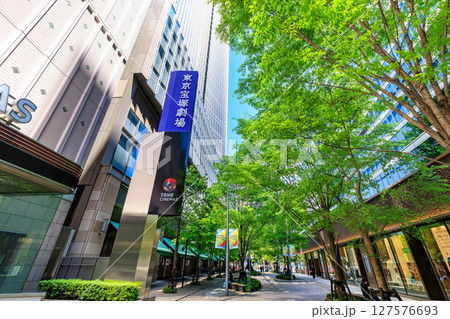 東京　千代田区　有楽町の都市風景　日比谷仲通り 127576693