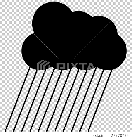 Heavy rain image silhouette icon 127578779