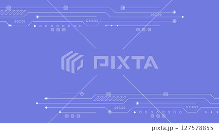 テクノロジー、IT、電子回路などをイメージした抽象的なイラスト 127578855