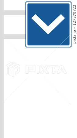 ポール付きの標識の単品イラスト　安全地帯 127579722