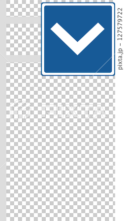 ポール付きの標識の単品イラスト　安全地帯 127579722
