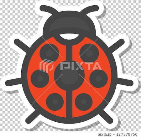 貼紙式迷你昆蟲圖示:瓢蟲 貼紙式迷你昆蟲圖示:瓢蟲 127579750