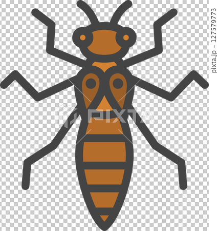 彩色迷你昆蟲單圖示：若蟲 127579773