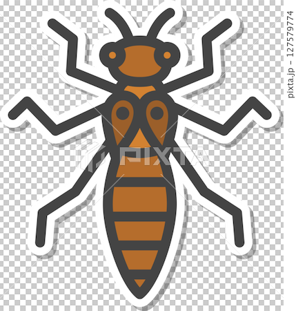 貼紙式迷你昆蟲圖示：若蟲 127579774