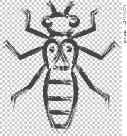 Brush-drawn mini insect icon: Nymph Brush-drawn mini insect icon: Nymph 127579775
